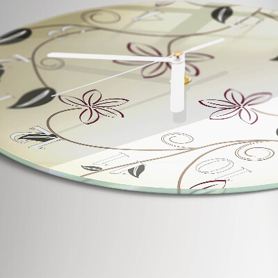 Reloj de pared redondo Arte floral