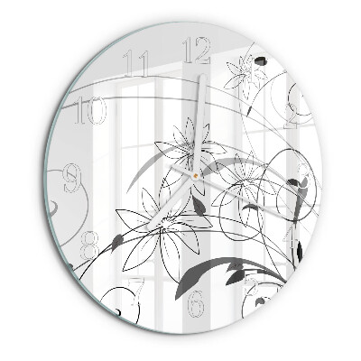 Reloj de pared redondo Arte floral