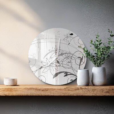 Reloj de pared redondo Arte floral