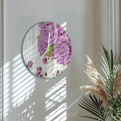 Reloj de pared redondo Rosas