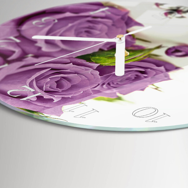 Reloj de pared redondo Rosas