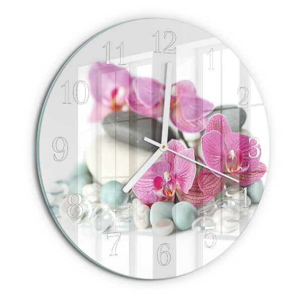 Reloj de pared redondo Orquídeas