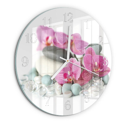 Reloj de pared redondo Orquídeas