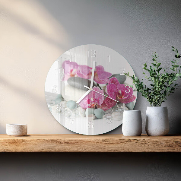 Reloj de pared redondo Orquídeas
