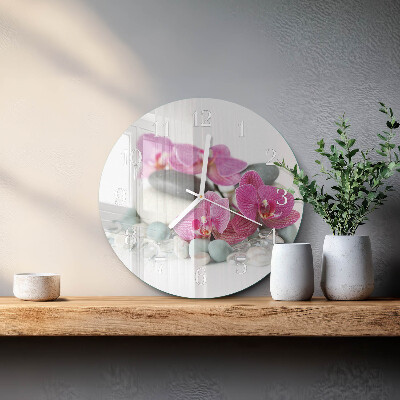 Reloj de pared redondo Orquídeas