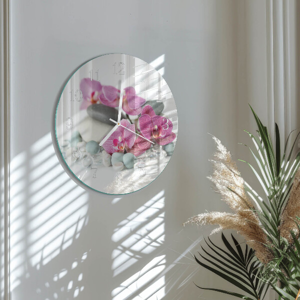 Reloj de pared redondo Orquídeas