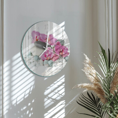 Reloj de pared redondo Orquídeas