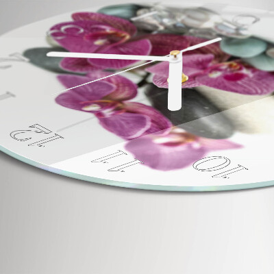 Reloj de pared redondo Orquídeas