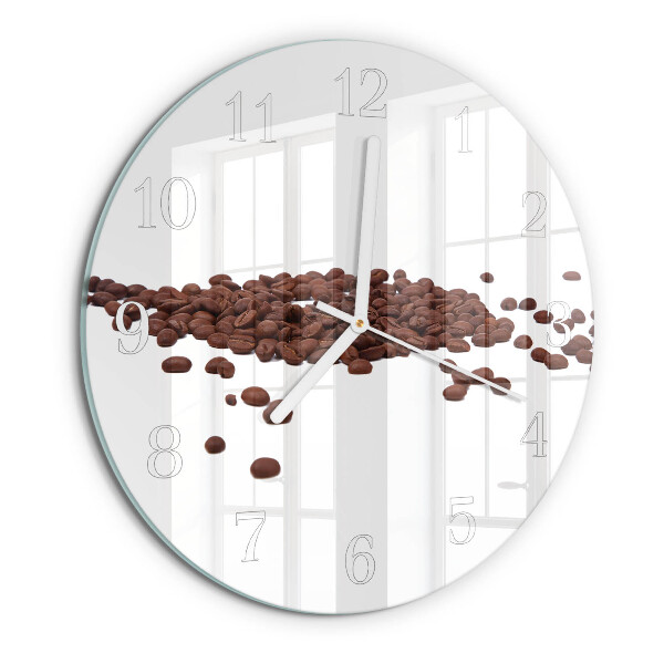 Reloj de pared redondo Granos de café