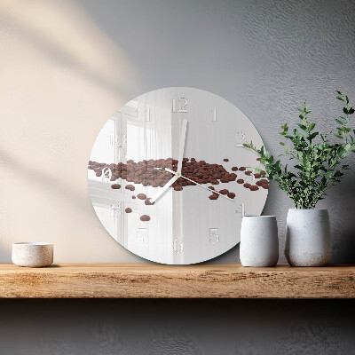 Reloj de pared redondo Granos de café