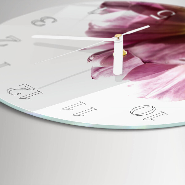 Reloj de pared redondo tulipanes