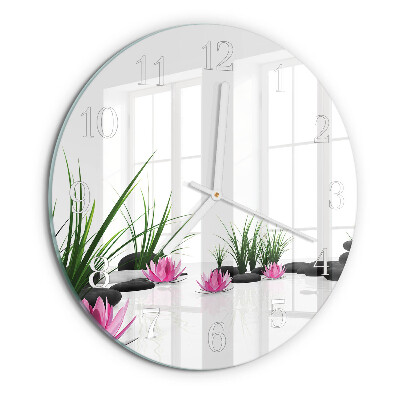 Reloj de pared redondo Flor de loto