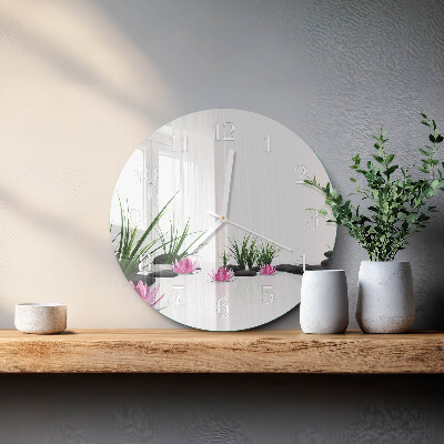 Reloj de pared redondo Flor de loto