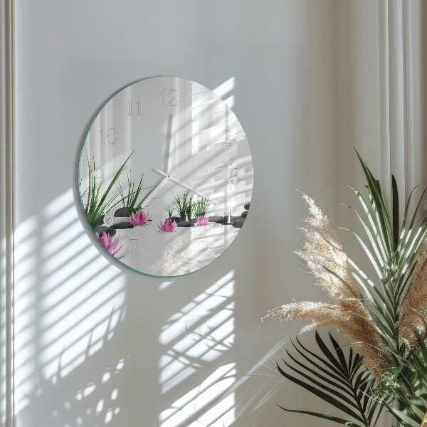 Reloj de pared redondo Flor de loto