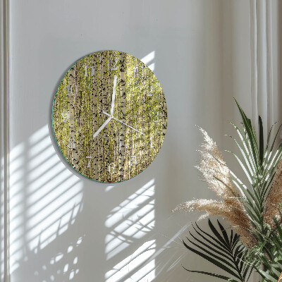 Reloj de pared redondo Bosque de abedules