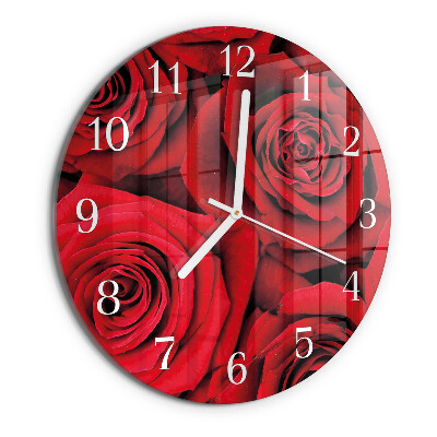 Reloj de pared redondo Rosas