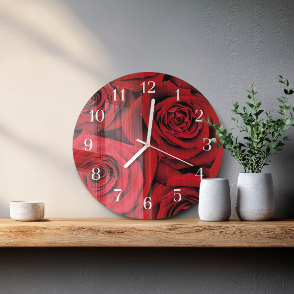 Reloj de pared redondo Rosas