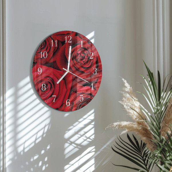 Reloj de pared redondo Rosas