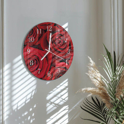 Reloj de pared redondo Rosas