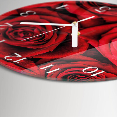 Reloj de pared redondo Rosas
