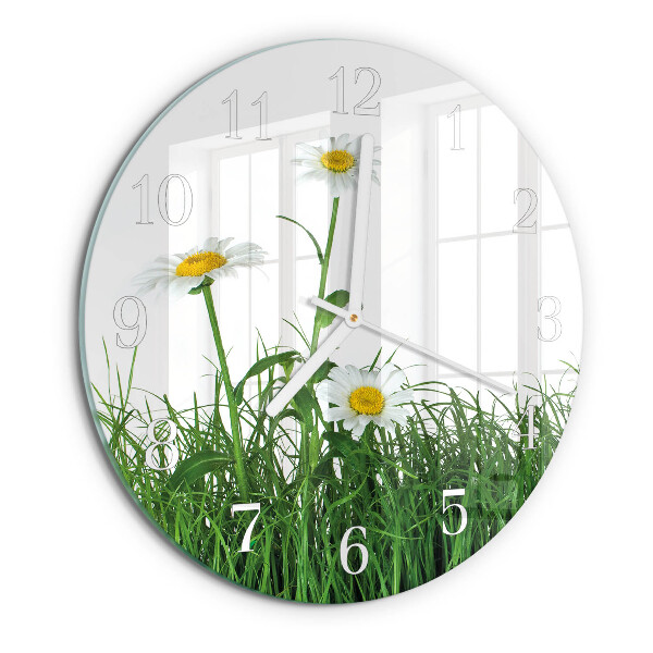 Reloj de pared redondo Margaritas
