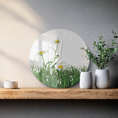 Reloj de pared redondo Margaritas