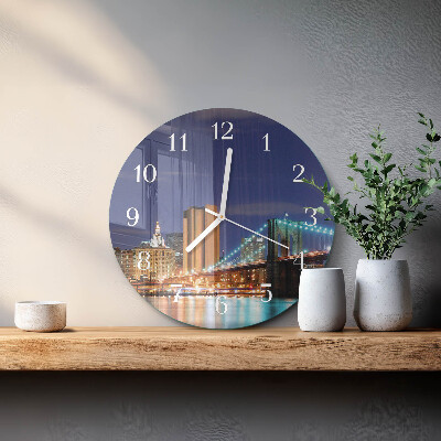 Reloj de pared redondo Puente horizontal