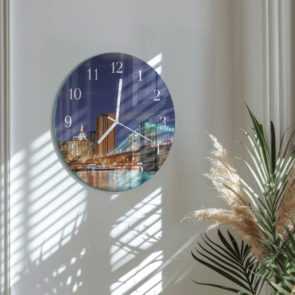 Reloj de pared redondo Puente horizontal