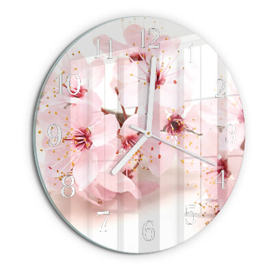 Reloj de pared redondo Flores