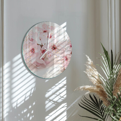 Reloj de pared redondo Flores