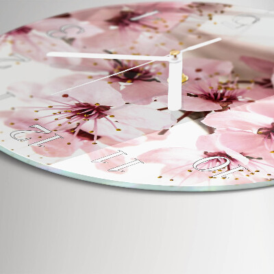 Reloj de pared redondo Flores