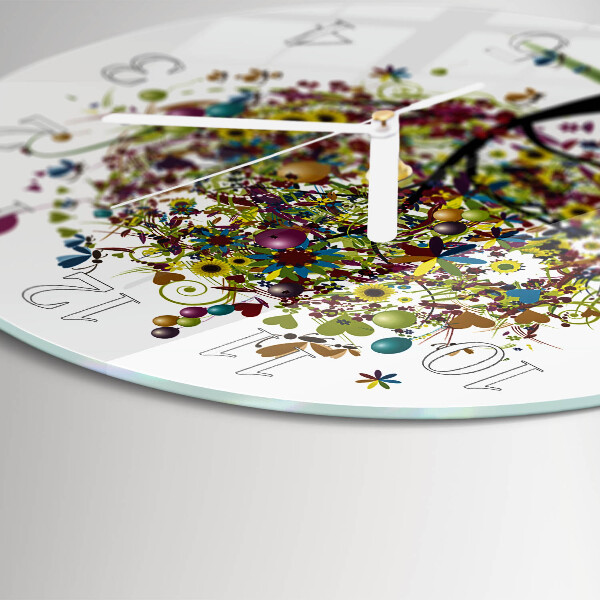 Reloj de pared redondo Árbol colorido