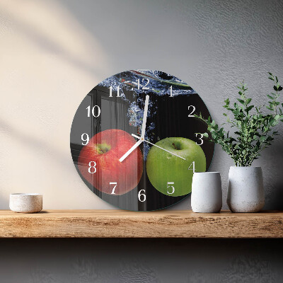 Reloj de pared redondo Manzanas