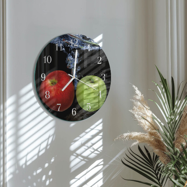 Reloj de pared redondo Manzanas