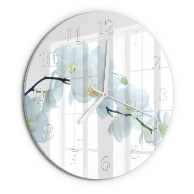 Reloj de pared redondo Orquídea
