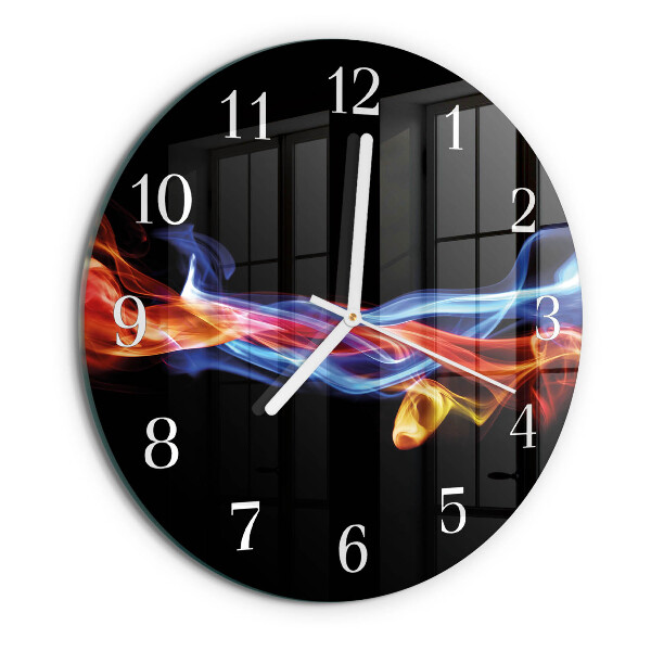 Reloj de pared redondo Humo abstracto