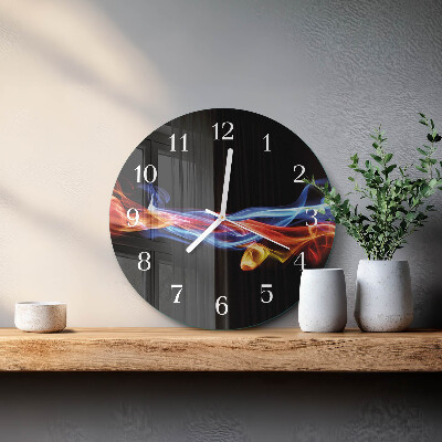 Reloj de pared redondo Humo abstracto