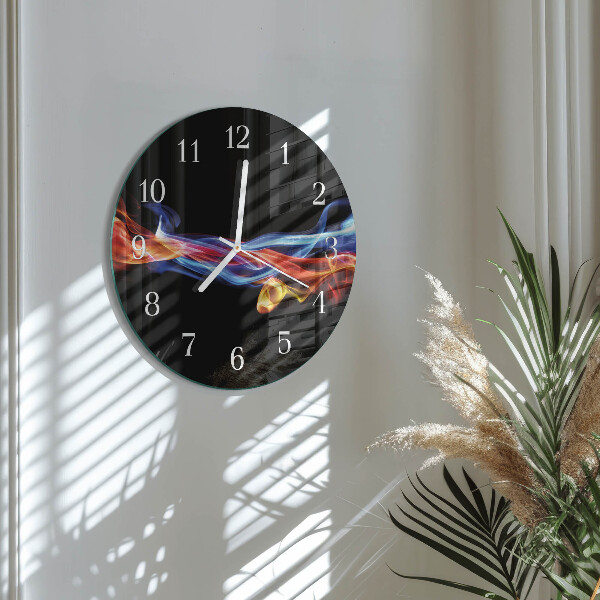 Reloj de pared redondo Humo abstracto