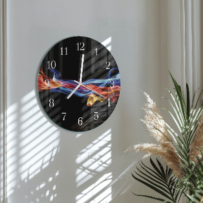 Reloj de pared redondo Humo abstracto