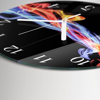 Reloj de pared redondo Humo abstracto