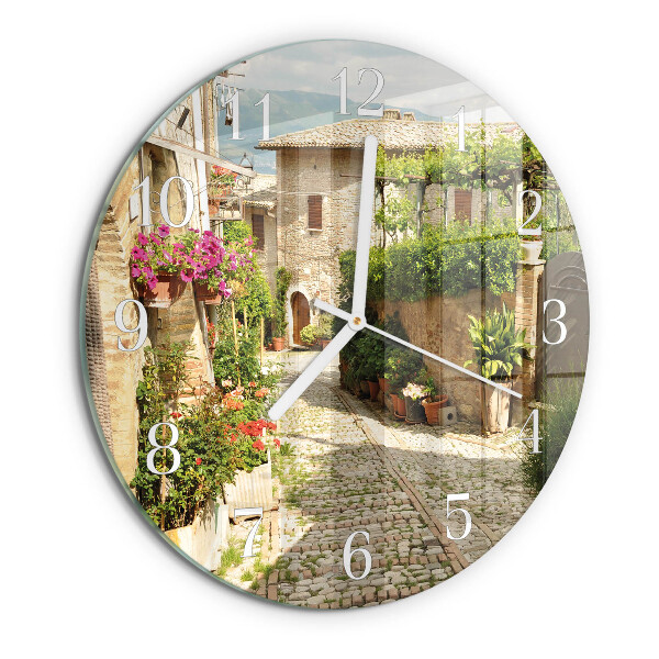 Reloj de pared redondo Callejón de las Flores