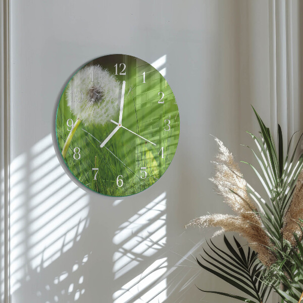 Reloj de pared redondo Diente de león