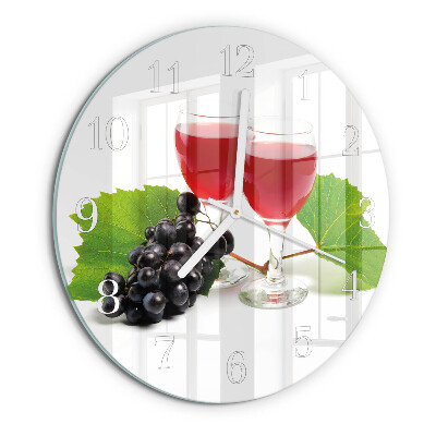 Reloj de pared redondo Uvas para vino