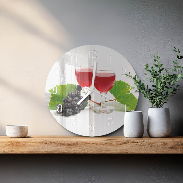 Reloj de pared redondo Uvas para vino