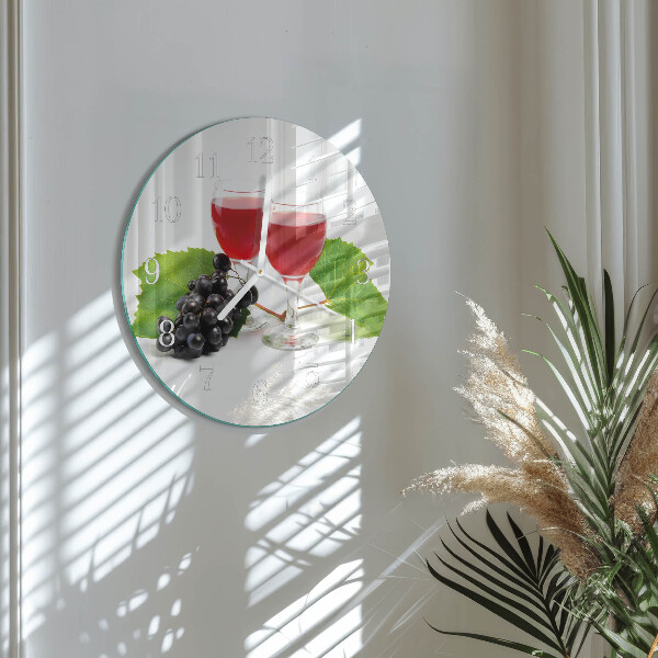 Reloj de pared redondo Uvas para vino