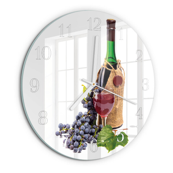 Reloj de pared redondo Uvas para vino
