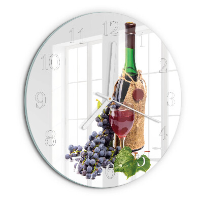 Reloj de pared redondo Uvas para vino