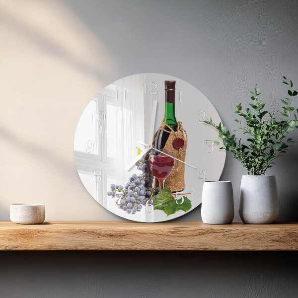 Reloj de pared redondo Uvas para vino