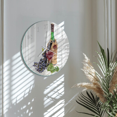 Reloj de pared redondo Uvas para vino