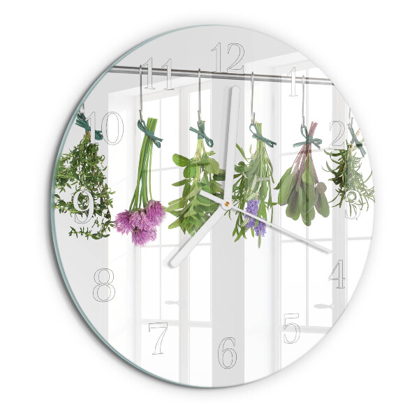 Reloj de pared redondo Hierbas